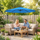 Outsunny 3(m) Banana Parasol Cantilever Umbrella Garden