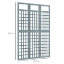 Outsunny 3-Panel Garden Privacy Screen, Foldable Wooden Divider, Grey