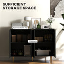 HOMCOM Sideboard Buffet Cabinet with Adjustable Shelves, Black