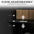 HOMCOM Sideboard Buffet Cabinet with Adjustable Shelves, Black