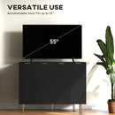 HOMCOM Sideboard Buffet Cabinet with Adjustable Shelves, Black
