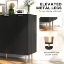 HOMCOM Sideboard Buffet Cabinet with Adjustable Shelves, Black