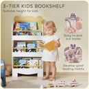 AIYAPLAY 3 Tier Kids Bookshelf Bear Theme Children Bookcase