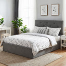 HOMCOM Bed Frame Gas Side Lift Under Bed Storage