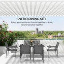Outsunny 5 Piece Garden Dining Set, Outdoor Table And Grey