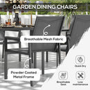 Outsunny 5 Piece Garden Dining Set, Outdoor Table And Grey