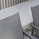 Outsunny 5 Piece Garden Dining Set, Outdoor Table And Grey