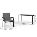Outsunny 5 Piece Garden Dining Set, Outdoor Table And Grey