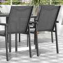 Outsunny 5 Piece Garden Dining Set, Outdoor Table And Grey