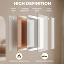 HOMCOM Wall-Mounted Bathroom Mirror, Decorative Rectangular, White