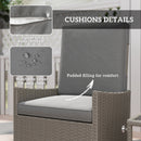 Outsunny 5 PCS Rattan Garden Furniture Set w/ Cushions