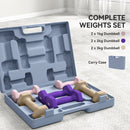 SPORTNOW 12kg Hex Dumbbells Set with Carry Case