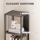 HOMCOM 5-Tier Bookshelf, Freestanding Display Storage Unit