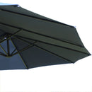 Outsunny Double Parasol 4.6m - Blue