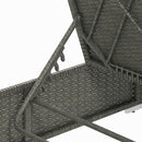 Outsunny Patio Rattan Chaise Lounge Garden Pool Wicker Sun Lounger Adjustable