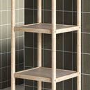 Bathroom Storage Shelving Unit, Freestanding Bamboo Shelves, Natural