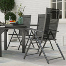 Outsunny 7 Piece Outdoor Dining Set w/ Extendable Table and 6 Folding Chairs