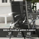 Outsunny 7 Piece Outdoor Dining Set w/ Extendable Table and 6 Folding Chairs