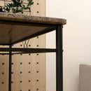 HOMCOM 5 Piece Dining Table and Chairs Set, Space Saving, Oak