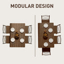 HOMCOM 5 Piece Dining Table and Chairs Set, Space Saving, Oak