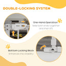 PawHut Extra Tall Dog Gate with Cat Door Auto Close for Stairs 74-101 cm Wide