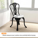 Outsunny Bistro Chair Cushions, Chair Pads Set Of 4, White