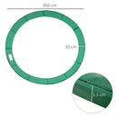 HOMCOM 12ft Trampoline Pad Surround Pad Thick Foam Replacement Spare Green