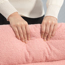 HOMCOM Upholstered Desk Chair with Height Adjustable, Pink