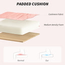 HOMCOM Upholstered Desk Chair with Height Adjustable, Pink