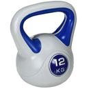 SPORTNOW 12kg Kettle Bell with Handle for Home Gym, Dark Blue and Grey