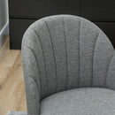 HOMCOM Set of 2 Dining Chairs with Shell Backrest and Padded Seat