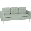 HOMCOM Modern 3 Seater Sofa with Hidden Storage and Rubber Wood Legs