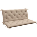 Outsunny Garden Bench Cushion, Seat Pad with Ties, Khaki