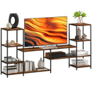 HOMCOM TV Unit For TVs Up To, Industrial TV Stand With Shelves