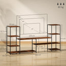 HOMCOM TV Unit For TVs Up To, Industrial TV Stand With Shelves