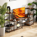 HOMCOM TV Unit For TVs Up To, Industrial TV Stand With Shelves