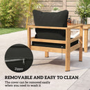 Outsunny Cushion Set with Seat & Back Pad, CUSHION ONLY, Black