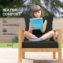 Outsunny Cushion Set with Seat & Back Pad, CUSHION ONLY, Black
