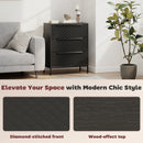 HOMCOM Chest of Drawers, Aluminium Handles, Black