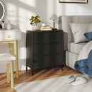 HOMCOM Chest of Drawers, Aluminium Handles, Black