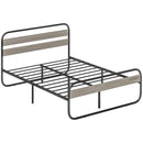 HOMCOM Metal Platform Bed Frame with Under Bed Storage