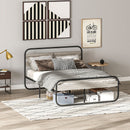 HOMCOM Metal Platform Bed Frame with Under Bed Storage