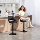 HOMCOM Barstools Set Of 2, Dining Stools With Backrest And Footrest, Black