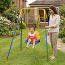 AIYAPLAY 3 In 1 Toddler Swing Set, Folding Child Swing Set For Kids, Blue