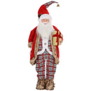 HOMCOM 141cm Animated Life Size Santa Claus With Sound Activated For Party