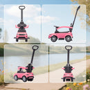 AIYAPLAY Land Rover Licensed Baby Push Car, 2-in-1 Ride On Car, Pink
