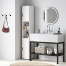 kleankin Tall Bathroom Storage Cabinet, Slim Bathroom Cabinet with Soft Close