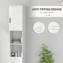kleankin Tall Bathroom Storage Cabinet, Slim Bathroom Cabinet with Soft Close