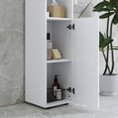 kleankin Tall Bathroom Storage Cabinet, Slim Bathroom Cabinet with Soft Close