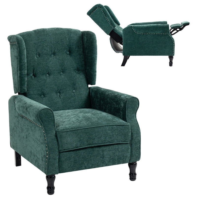 HOMCOM Manual Reclining Armchair Recliner with Footrest